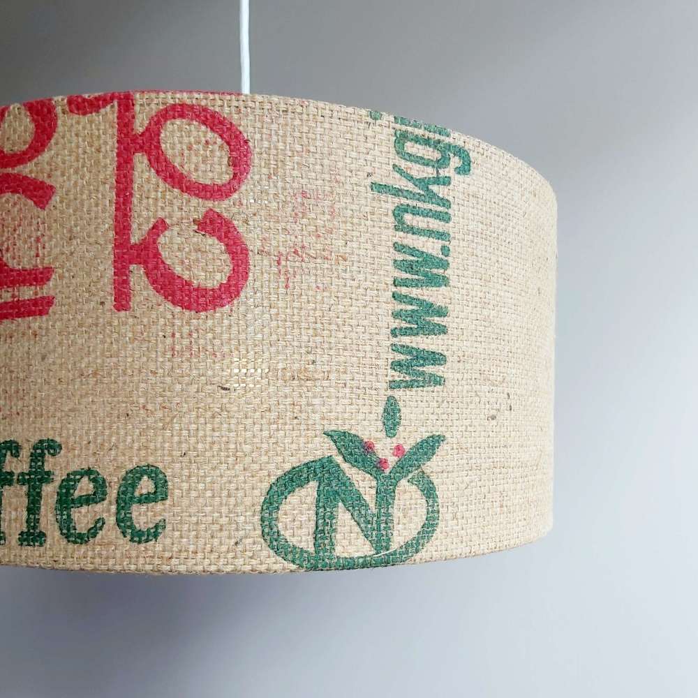 Pendelleuchte nachhaltig,lumbono,upcycling (2) Lampe aus Kaffeesack