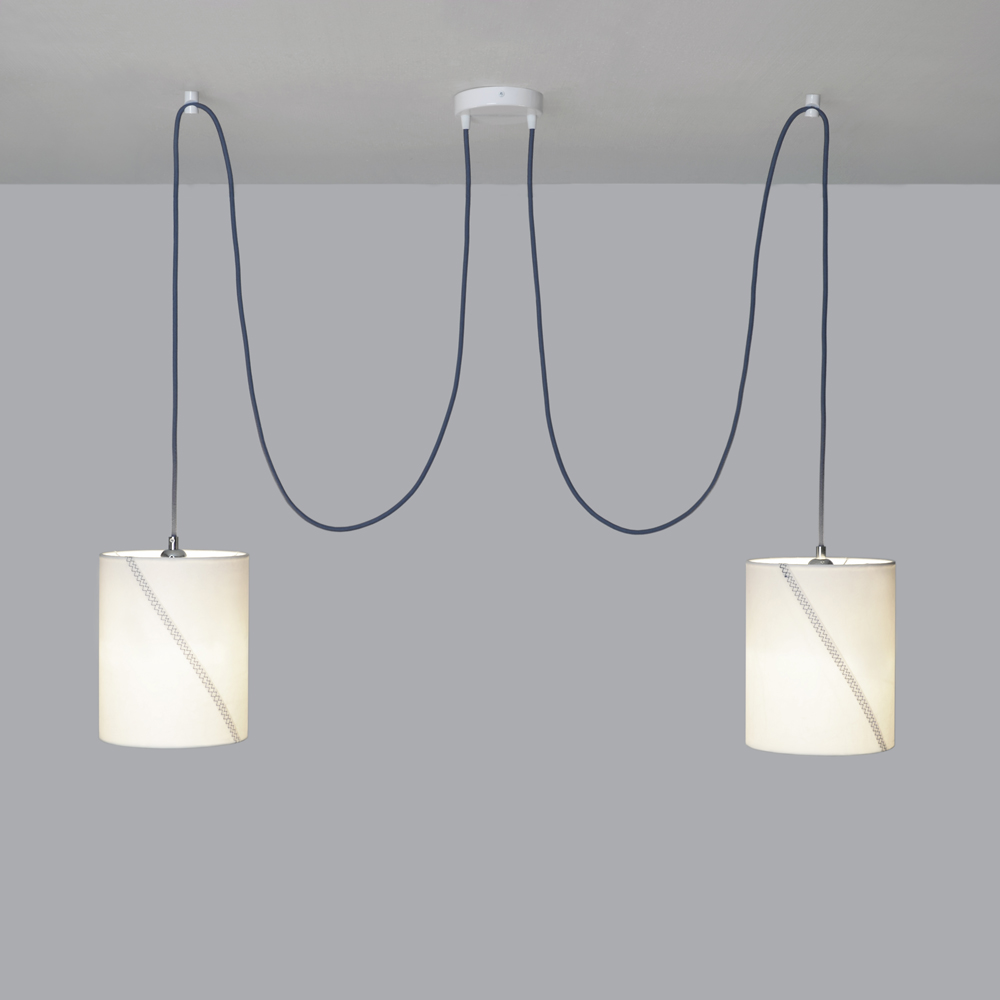 lumbono-pendel-leuchte-zwei-maritim Doppelarmatur mit Segelschirmen