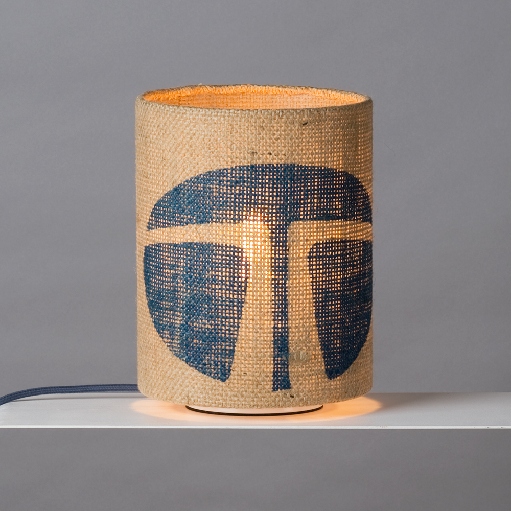 Tischlampe aus Kaffeesack